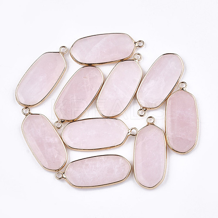 Natural Rose Quartz Pendants G-T112-23I-1