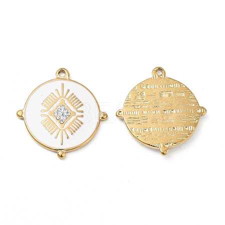 PVD Vacuum Plating 201 Stainless Steel Enamel Pendants STAS-J401-VC980-1