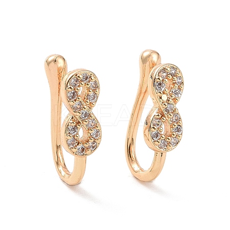 Clear Cubic Zirconia Infinity Cuff Earrings ZIRC-I064-12G-1