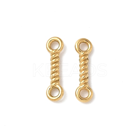 304 Stainless Steel Twisted Bar Connrctor Charms STAS-L300-002G-1