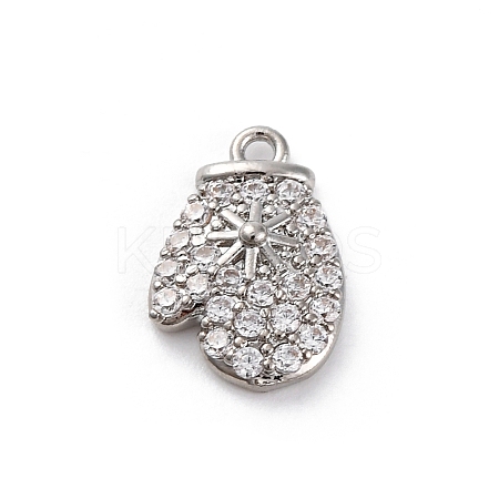 Christmas Series Brass Micro Pave Cubic Zirconia Pendants KK-Q010-01P-03A-1