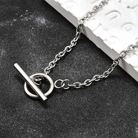Tarnish Resistant 304 Stainless Steel Cable Chain Necklaces NJEW-JN01471-1