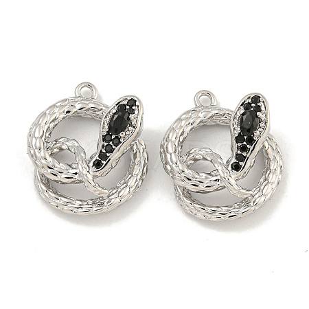 Brass Micro Pave Cubic Zirconia Pendants KK-S386-23P-01-1