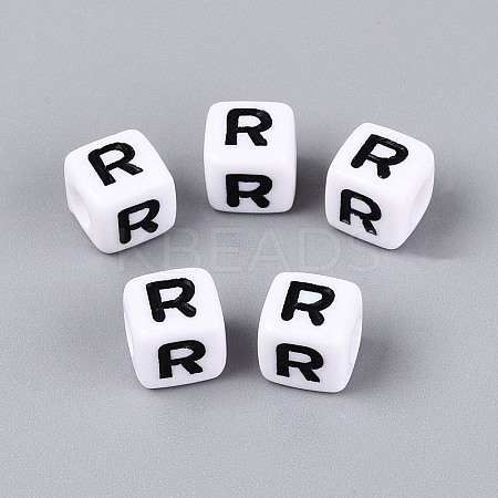 Opaque Acrylic Beads SACR-N020-04A-R-1