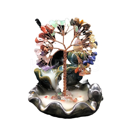Gemstone Chips Tree Decorations AJEW-P120-A02-1
