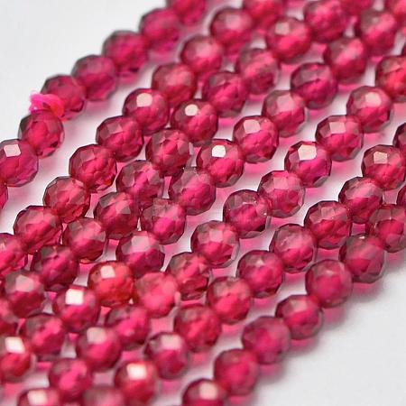 Lab Grown Red Corundum Beads Strands G-K207-01B-01-1