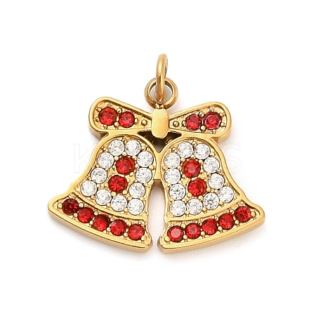 304 Stainless Steel Rhinestone Pendants FIND-I062-01G-04-1