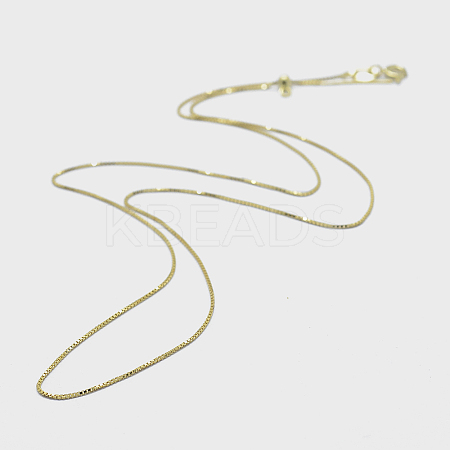 925 Sterling Silver Box Chain Necklaces STER-F039-45cm-13G-1