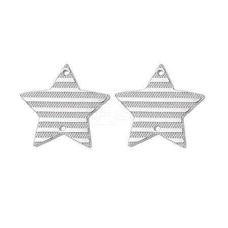 Non-Tarnish 304 Stainless Steel Connector Charms STAS-C066-07P-1