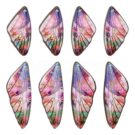 Transparent Resin Wing Pendants Set RESI-TAC0021-01C-1