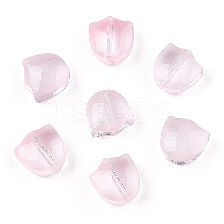 Spray Painted Transparent Glass Beads X-GLAA-T022-26-A01-1