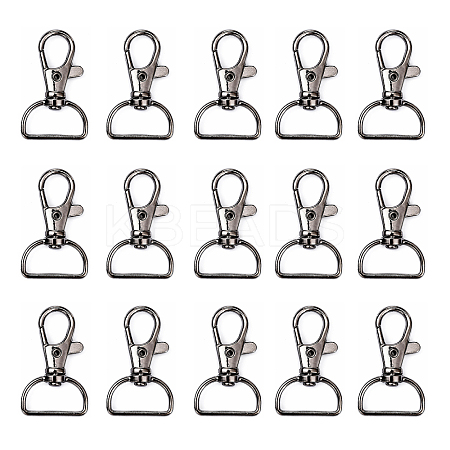 Zinc Alloy Swivel D Rings Lobster Claw Clasps X1-E341-8-B-1