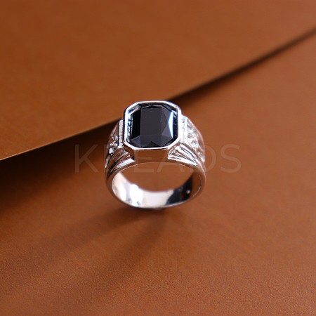 Alloy Rhinestone Finger Rings for Men FS-WG512DB-18-1