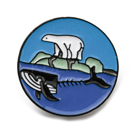 Marine Environment Protection Theme Enamel Pin JEWB-B008-01B-1