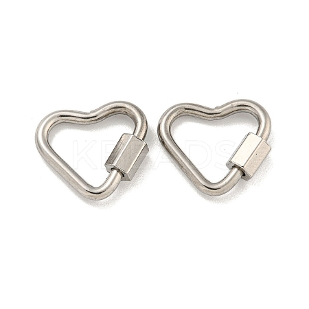 Non-Tarnish 304 Stainless Steel Screw Carabiner Lock Charms STAS-C092-05D-P-1