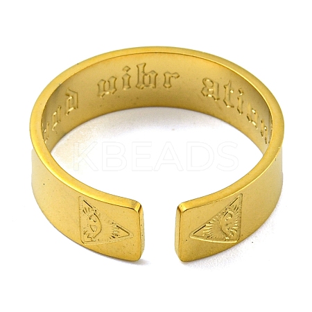 304 Stainless Steel Open Eye  Cuff Rings LS-RJEW-G306-02G-1
