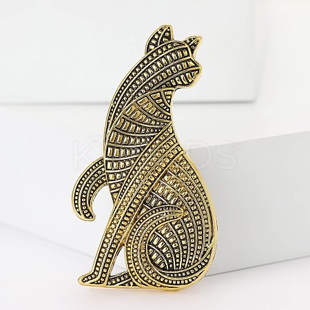 Persian Cat Alloy Brooches LS-JEWB-Q004-03AG-1