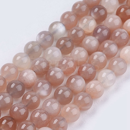 Natural Multi-Moonstone Beads Strands G-J157-6mm-06-1