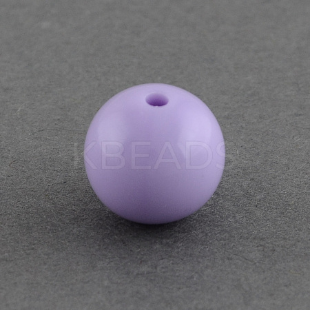 Solid Chunky Bubblegum Acrylic Ball Beads SACR-R835-14mm-08-1