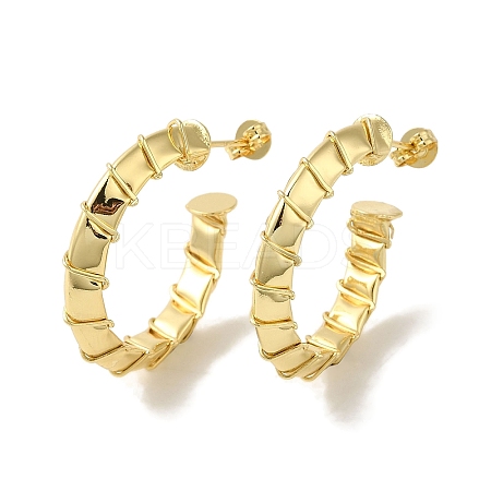 Rack Plating Brass Stud Earrings EJEW-P272-05G-1