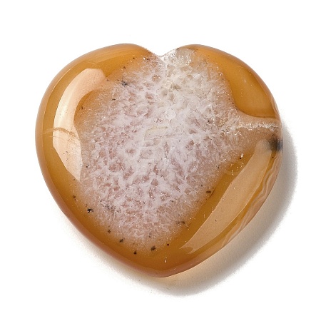 Natural Carnelian Love Heart Ornaments DJEW-Z007-01B-1