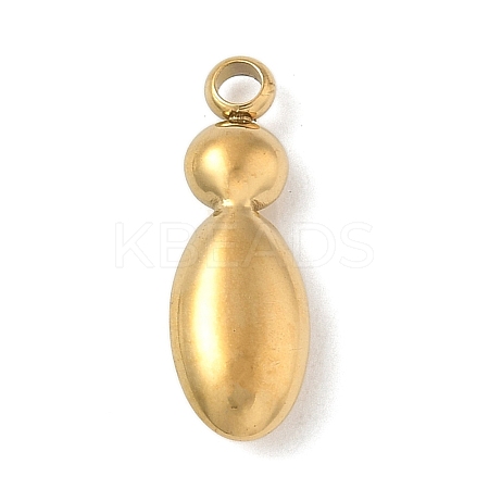 304 Stainless Steel Initial Pendants STAS-S186-12I-G-1