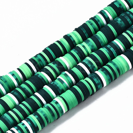 Handmade Polymer Clay Beads Strands CLAY-N008-010-H51-1