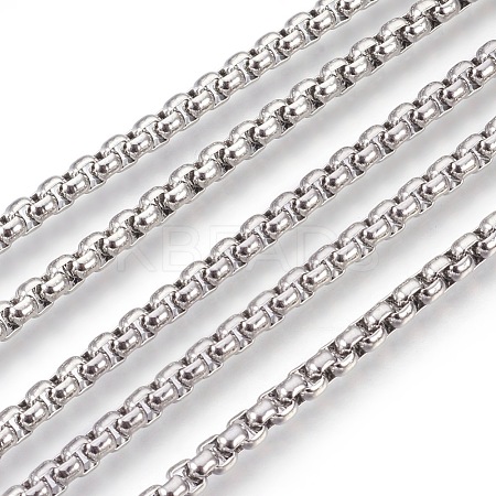 Tarnish Resistant 304 Stainless Steel Box Chains CHS-L017-07A-1