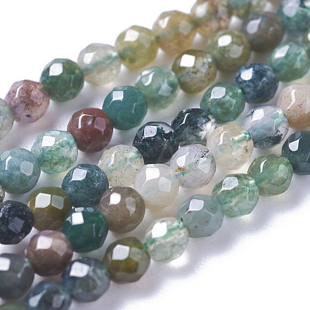 Natural Indian Agate Bead Strands X-G-A129-3mm-03-1