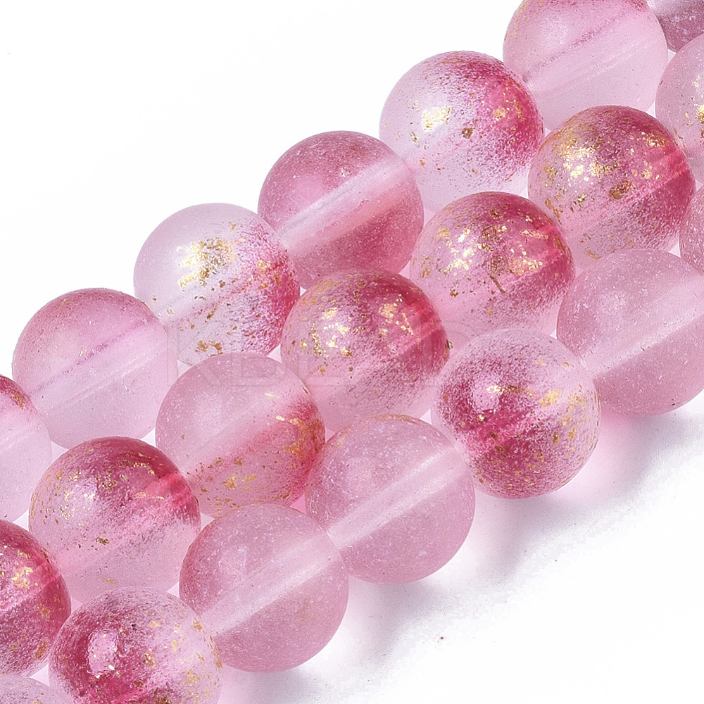 Wholesale Frosted Spray Painted Glass Beads Strands - KBeads.com