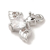 Brass Micro Pave Cubic Zirconia Pendants KK-K371-20P-2