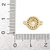 Brass Pave Clear Cubic Zirconia Donut Links Connector Charms KK-L251-09G-01-3