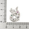 Rack Plating Brass Pave Colorful Cubic Zirconia Pendants X-KK-Z048-05P-3