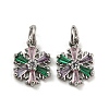 Brass Micro Pave Colorful Cubic Zirconia Pendants KK-G490-24P-1