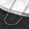 1.2MM 304 Stainless Steel Snake Chain Necklaces for Women Men STAS-V011-04B-P-2