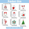 72Pcs 9 Styles Christmas Theme Alloy Enamel Pendants ENAM-CA0001-89-2