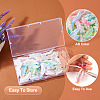 60Pcs 6 Colors Transparent Acrylic Pendants TACR-TA0001-29-5