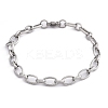 Tarnish Resistant Fashionable 304 Stainless Steel Engraved Vine Mother-son Chain Bracelets STAS-A028-B101P-4