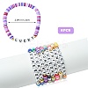 8Pcs 8 Colors Polymer Clay Beaded Stretch Bracelets BJEW-SW00147-2