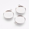 Tarnish Resistant 304 Stainless Steel Pendant Cabochon Settings LS-STAS-I097-055-02P-1