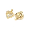 Brass Micro Pave Cubic Zirconia Pendants KK-F908-16G-2