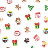 100Pcs 10 Styles Christmas Luminous Resin Cabochons RESI-FS0002-40-3