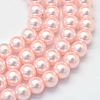 Baking Painted Pearlized Glass Pearl Round Bead Strands X-HY-Q003-10mm-70-1