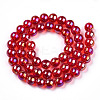 Electroplate Transparent Glass Beads Strands X-GLAA-T032-T8mm-AB09-3