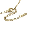 304 Stainless Steel Black Enamel Rectangle with Constellation Pendant Necklaces NJEW-I128-01H-4