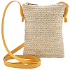 Straw Zipper Crossbody Bags AJEW-WH20019-41-1