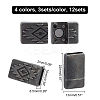 12Sets 4 Colors Alloy Magnetic Clasps FIND-CA0004-60-2