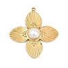 304 Stainless Steel & ABS Plastic Imitation Pearl Pendants STAS-Z185-04G-02-1