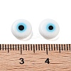 Handmade Evil Eye Lampwork Flat Round Bead LAMP-L058-8MM-14A-3