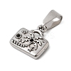 304 Stainless Steel Pendant Rhinestone Settings STAS-B167-10P-2